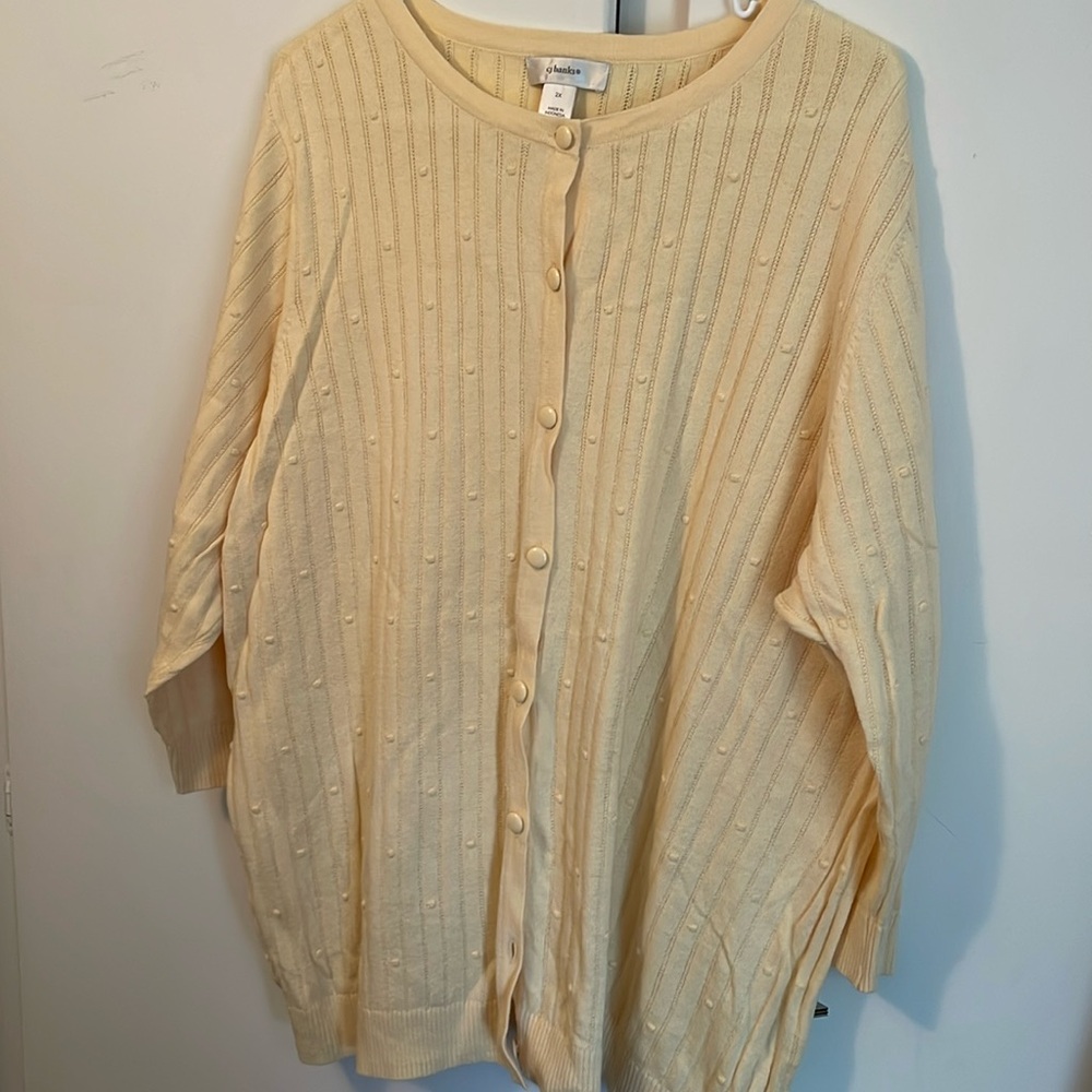 CJ Banks 3/4 length sleeve cardigan
